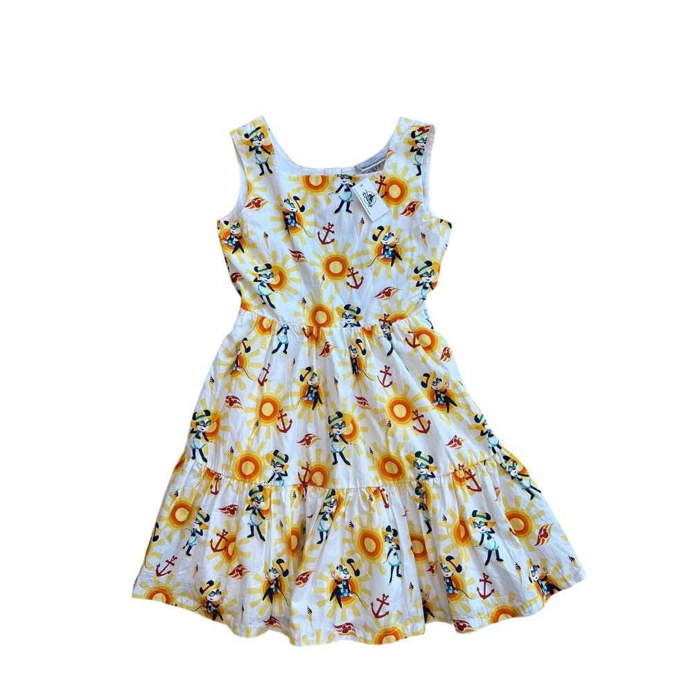 Disney Cruise Line Mickey Minnie Sun Anchor Ice Cream Kids Dress Size‎ Medium